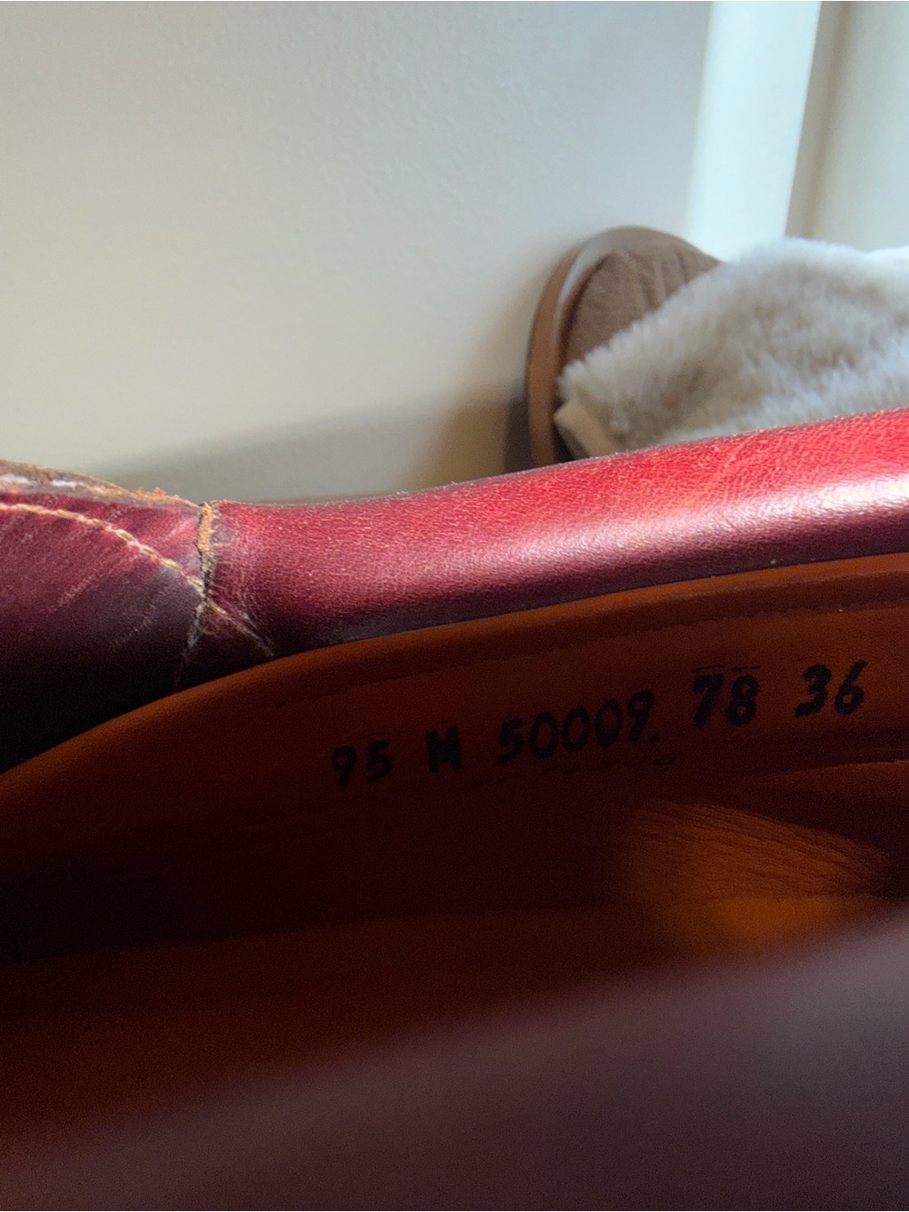 Timberland Men's Burgundy Leather Boat Shoes with Orange Insoles - Picture 7 of 8